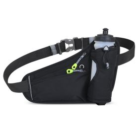 Outdoor Sports Mountaineering Water Bottle Waist Bag (Color: Black, Type: Waist Bag)