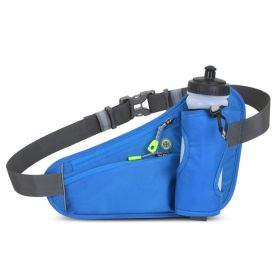 Outdoor Sports Mountaineering Water Bottle Waist Bag (Color: Blue, Type: Waist Bag)